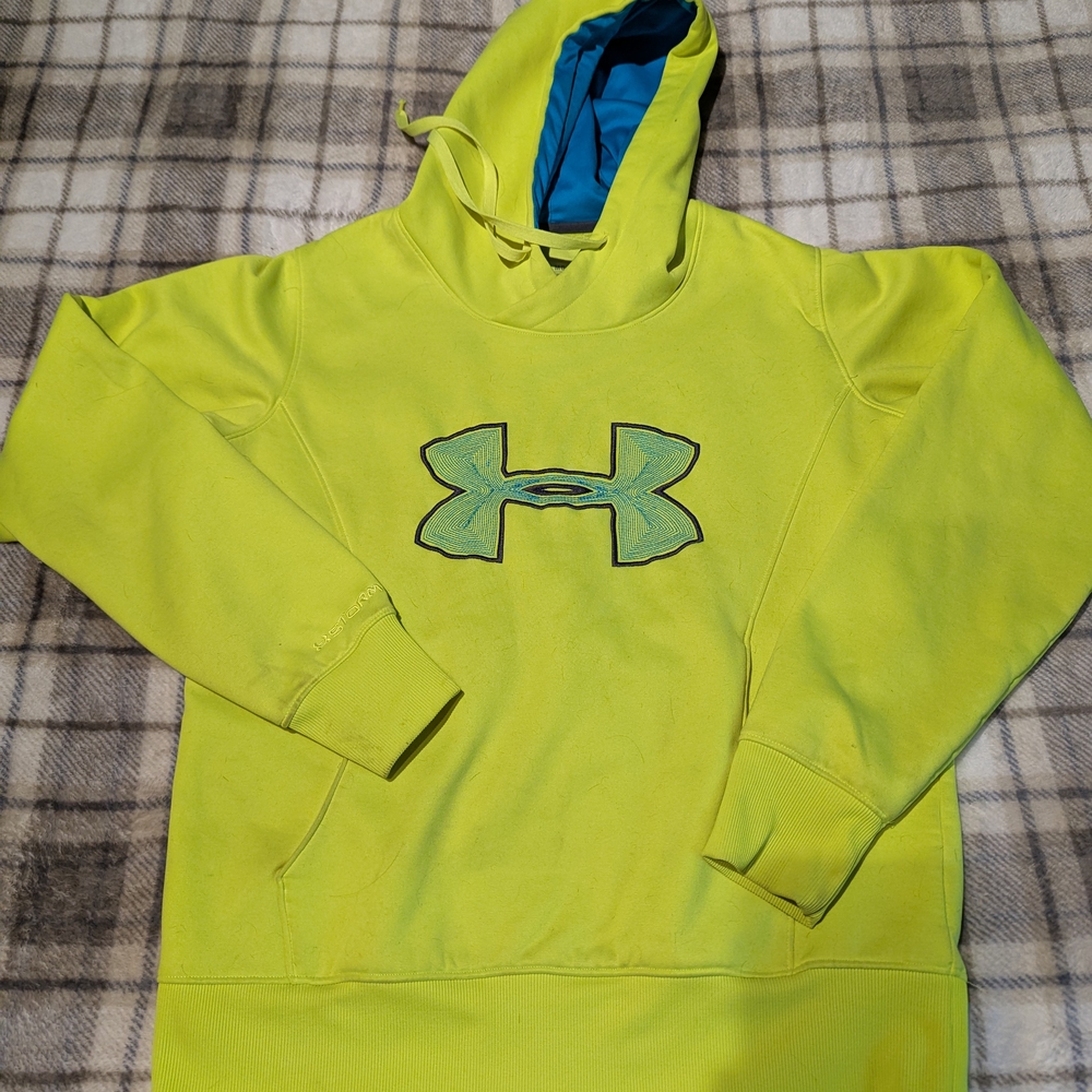Under Armour Neon Yellow Hoodie Medium